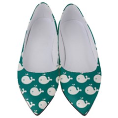 Cute Whale Illustration Pattern Women s Low Heels by GardenOfOphir