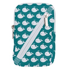 Cute Whale Illustration Pattern Belt Pouch Bag (small) by GardenOfOphir