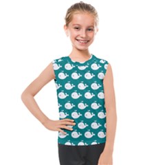 Cute Whale Illustration Pattern Kids  Mesh Tank Top by GardenOfOphir