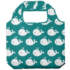 Cute Whale Illustration Pattern Foldable Grocery Recycle Bag by GardenOfOphir