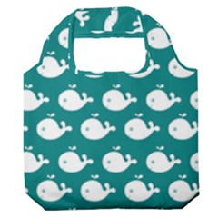 Cute Whale Illustration Pattern Premium Foldable Grocery Recycle Bag by GardenOfOphir