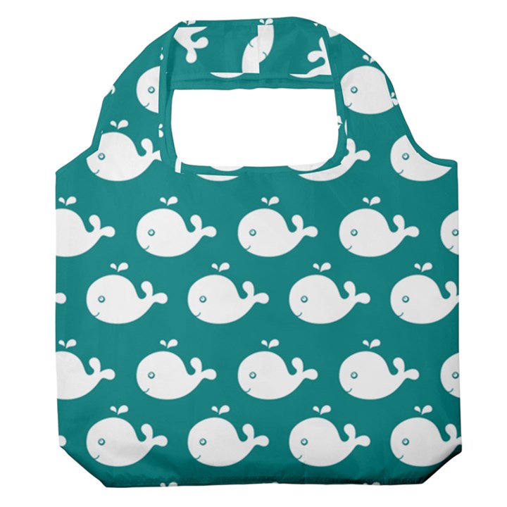 Cute Whale Illustration Pattern Premium Foldable Grocery Recycle Bag