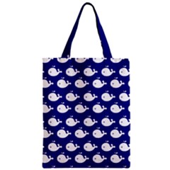 Cute Whale Illustration Pattern Zipper Classic Tote Bag by GardenOfOphir