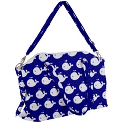 Cute Whale Illustration Pattern Canvas Crossbody Bag by GardenOfOphir