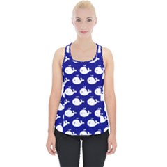 Cute Whale Illustration Pattern Piece Up Tank Top by GardenOfOphir