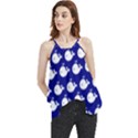 Cute Whale Illustration Pattern Flowy Camisole Tank Top View1