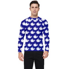 Cute Whale Illustration Pattern Men s Long Sleeve Rash Guard by GardenOfOphir