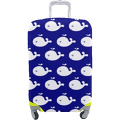 Cute Whale Illustration Pattern Luggage Cover (large) by GardenOfOphir