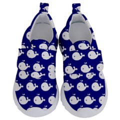 Cute Whale Illustration Pattern Kids  Velcro No Lace Shoes by GardenOfOphir