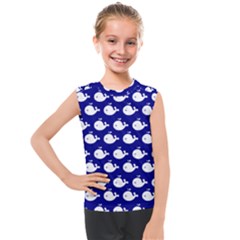 Cute Whale Illustration Pattern Kids  Mesh Tank Top by GardenOfOphir