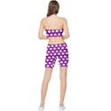 Cute Whale Illustration Pattern Stretch Shorts and Tube Top Set View2