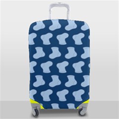 Blue Cute Baby Socks Illustration Pattern Luggage Cover (medium) by GardenOfOphir