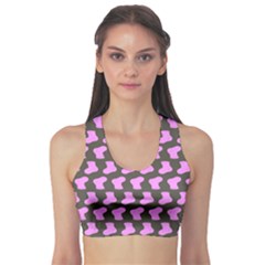 Cute Baby Socks Illustration Pattern Sports Bra by GardenOfOphir