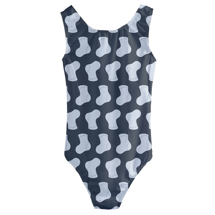 Cute Baby Socks Illustration Pattern Kids  Cut-Out Back One Piece Swimsuit