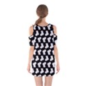 Black And White Cute Baby Socks Illustration Pattern Shoulder Cutout One Piece Dress View2