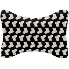 Black And White Cute Baby Socks Illustration Pattern Seat Head Rest Cushion by GardenOfOphir