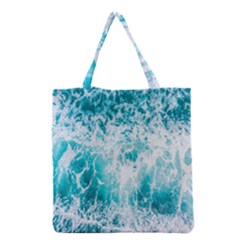 Tropical Blue Ocean Wave Grocery Tote Bag by Jack14