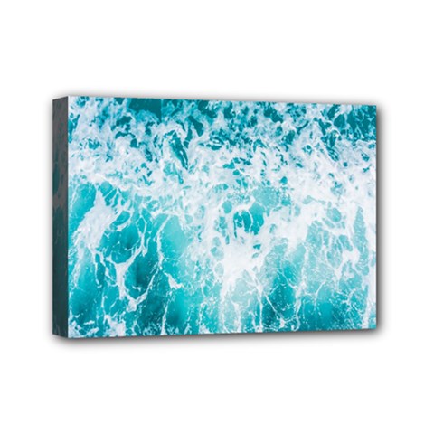 Tropical Blue Ocean Wave Mini Canvas 7  X 5  (stretched) by Jack14