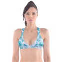 Tropical Blue Ocean Wave Plunge Bikini Top View1