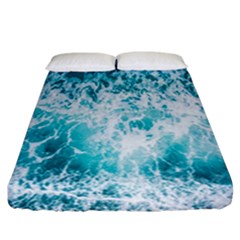 Tropical Blue Ocean Wave Fitted Sheet (california King Size) by Jack14