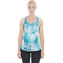 Tropical Blue Ocean Wave Piece Up Tank Top View1