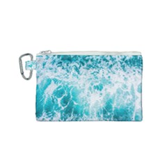 Tropical Blue Ocean Wave Canvas Cosmetic Bag (small) by Jack14