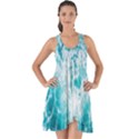 Tropical Blue Ocean Wave Show Some Back Chiffon Dress View1