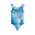 Tropical Blue Ocean Wave Kids  Frill Swimsuit View1