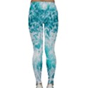 Tropical Blue Ocean Wave Lightweight Velour Classic Yoga Leggings View2