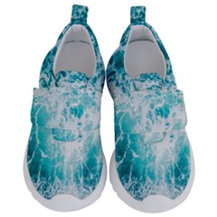 Tropical Blue Ocean Wave Kids  Velcro No Lace Shoes by Jack14