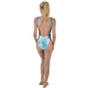 Tropical Blue Ocean Wave High Leg Strappy Swimsuit View2