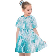 Tropical Blue Ocean Wave Kids  Sailor Dress by Jack14