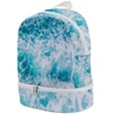 Tropical Blue Ocean Wave Zip Bottom Backpack View1