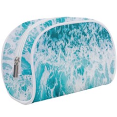 Tropical Blue Ocean Wave Make Up Case (large)