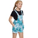 Tropical Blue Ocean Wave Kids  Short Overalls View3