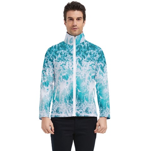 Tropical Blue Ocean Wave Men s Bomber Jacket by Jack14