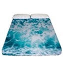 Tropical Blue Ocean Wave Fitted Sheet (King Size) View1