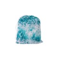 Tropical Blue Ocean Wave Drawstring Pouch (Small) View2