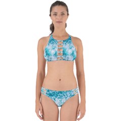 Tropical Blue Ocean Wave Perfectly Cut Out Bikini Set by Jack14