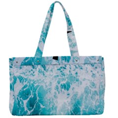 Tropical Blue Ocean Wave Canvas Work Bag by Jack14