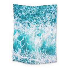 Tropical Blue Ocean Wave Medium Tapestry by Jack14