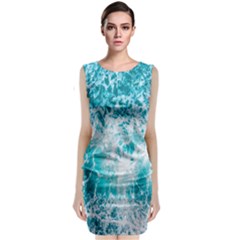 Tropical Blue Ocean Wave Classic Sleeveless Midi Dress by Jack14