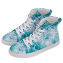 Tropical Blue Ocean Wave Women s Hi-Top Skate Sneakers View2