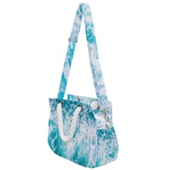 Tropical Blue Ocean Wave Rope Handles Shoulder Strap Bag by Jack14