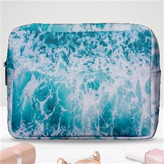 Tropical Blue Ocean Wave Make Up Pouch (large)