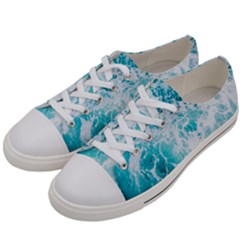 Tropical Blue Ocean Wave Men s Low Top Canvas Sneakers by Jack14