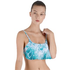 Tropical Blue Ocean Wave Layered Top Bikini Top  by Jack14