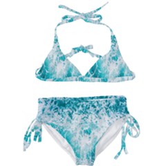 Tropical Blue Ocean Wave Kids  Classic Bikini Set by Jack14