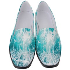 Tropical Blue Ocean Wave Women s Classic Loafer Heels by Jack14