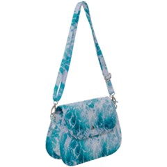 Tropical Blue Ocean Wave Saddle Handbag by Jack14